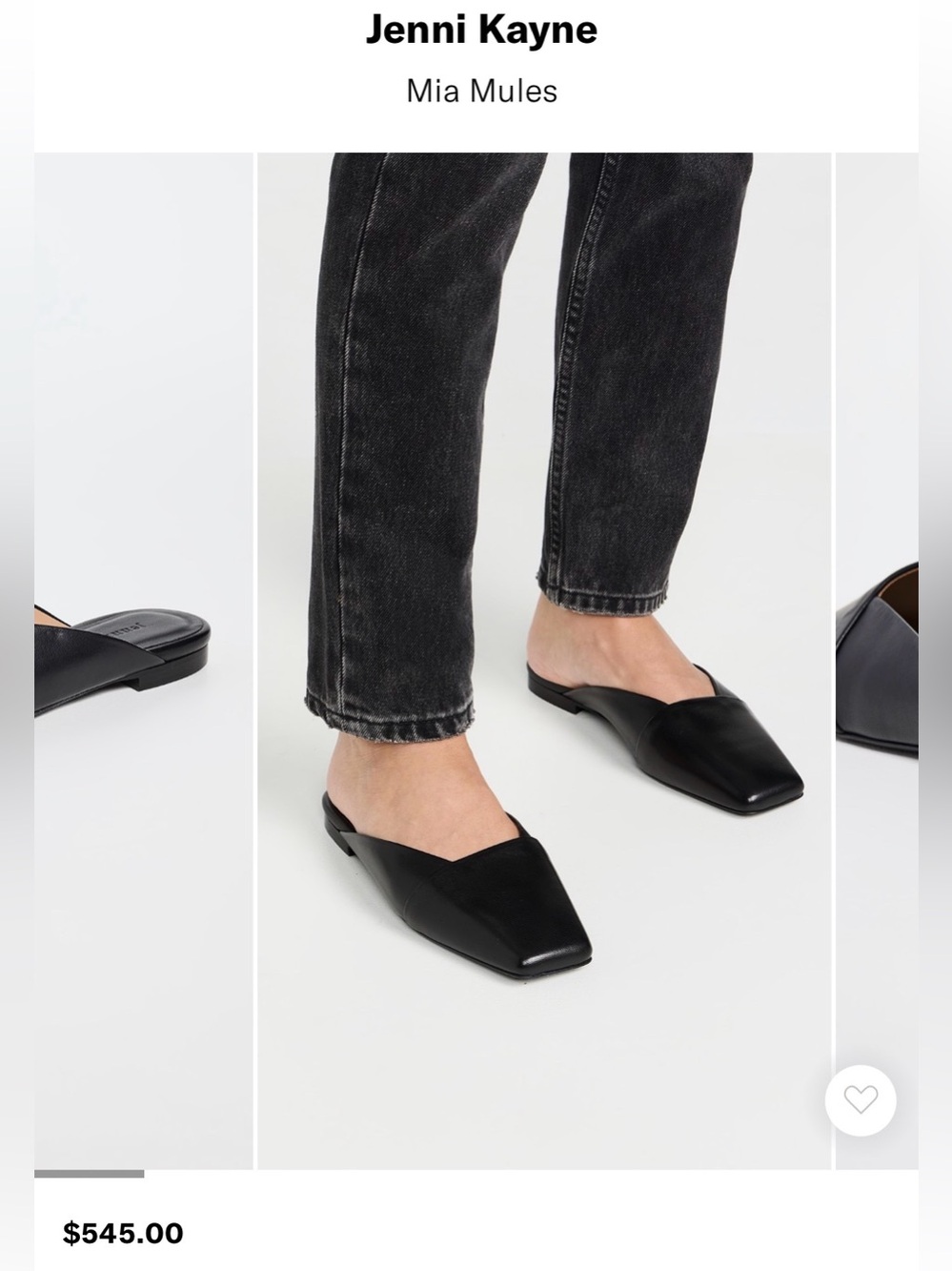 Jenni Kayne Black Mia Leather Mules